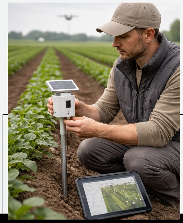 IoT мониторинг сельскохозяйственных полей и контроля в Дмитрах